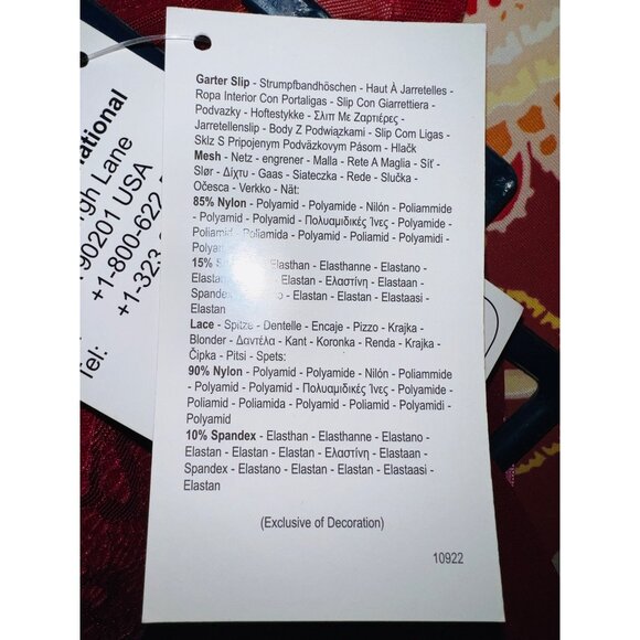 Garnet Red Dreamgirl Lace Garter Slip With Underwire & Adjustable Straps - Picture 3 of 4